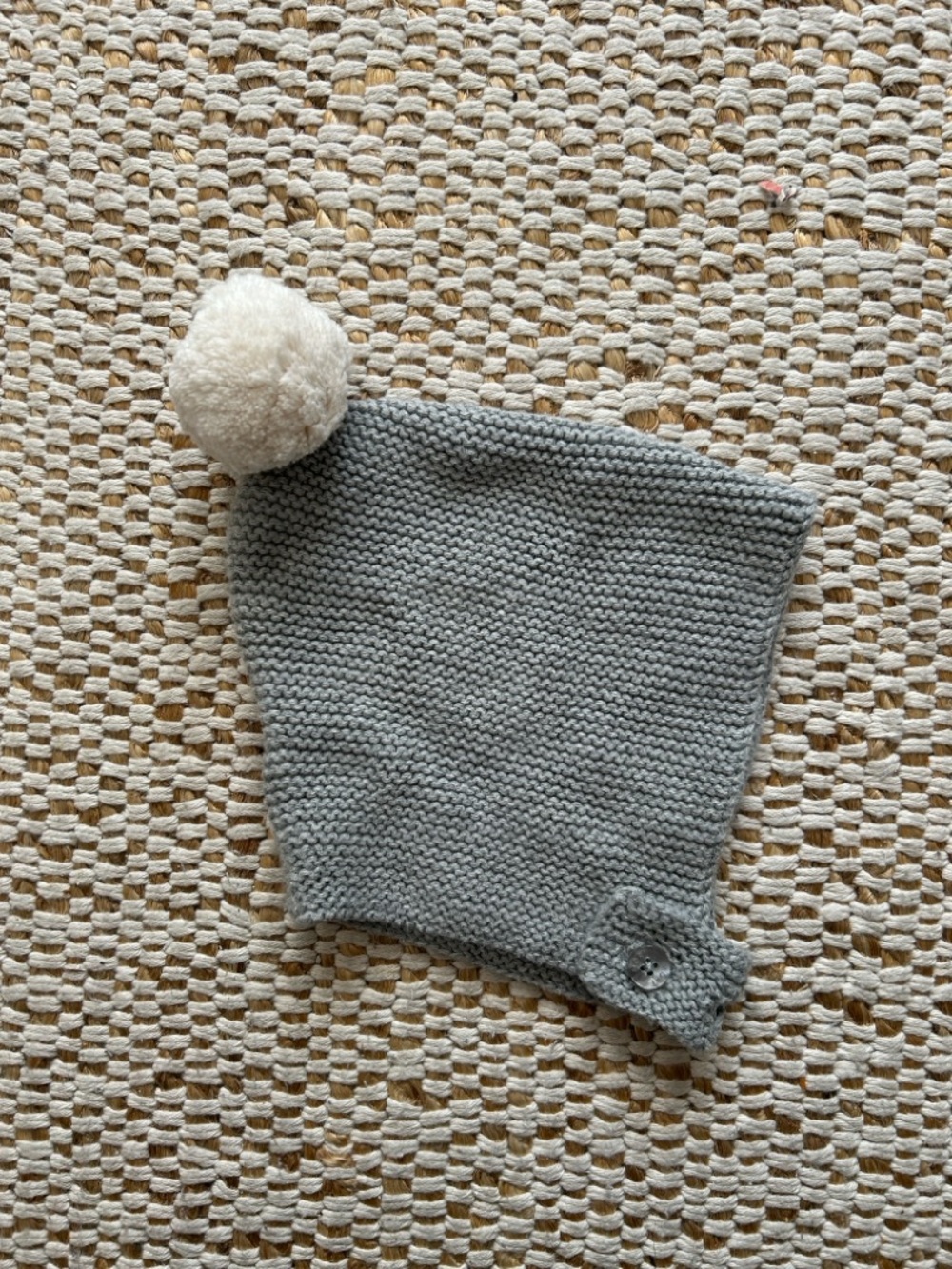 Baby Mori organic cotton knit pompom hat